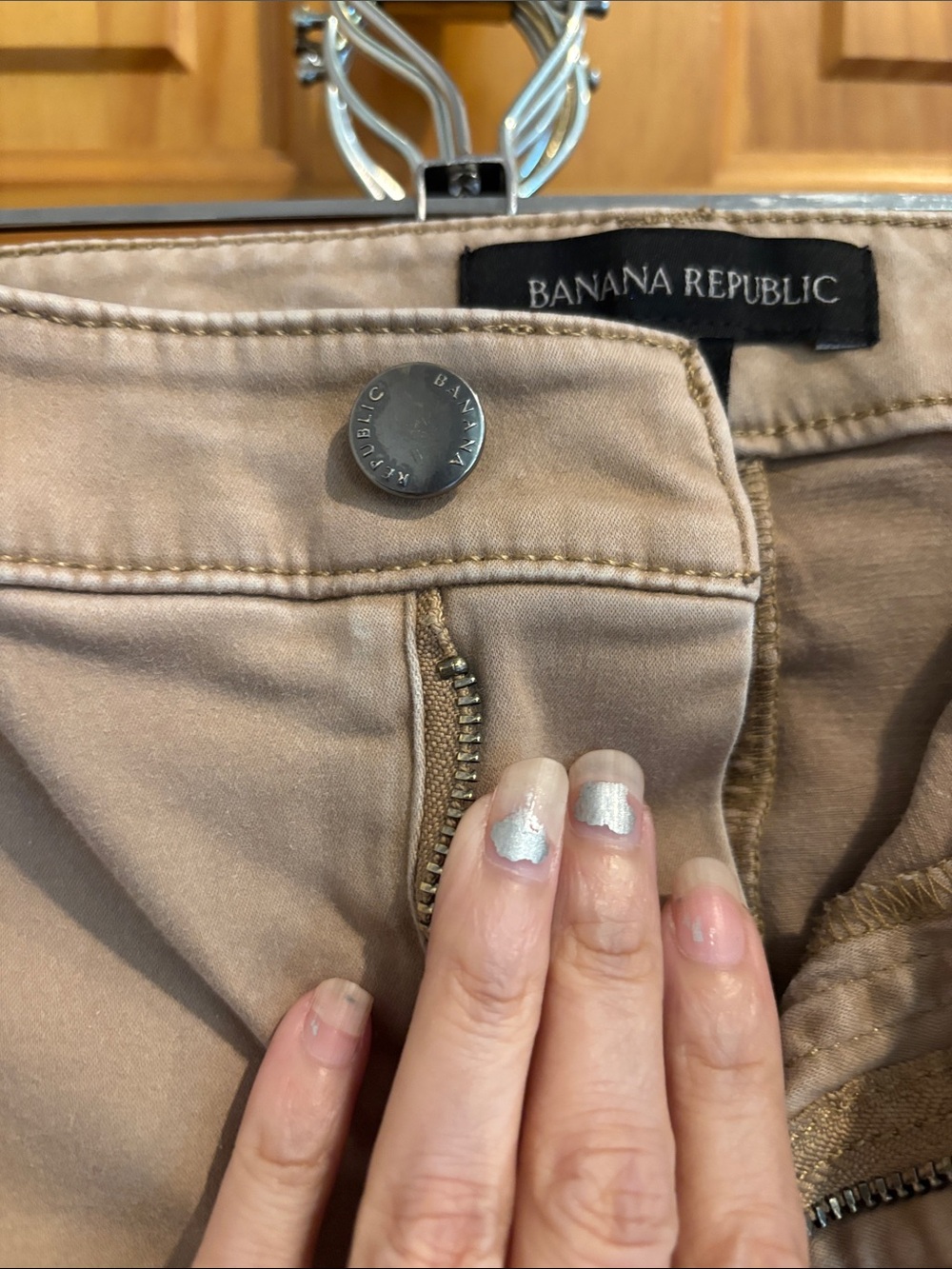 Banana Republic Beige Straight-Leg Utility Pants - Picture 3 of 6